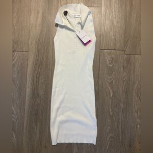 Beginning Boutique Cream Sleeveless Dress